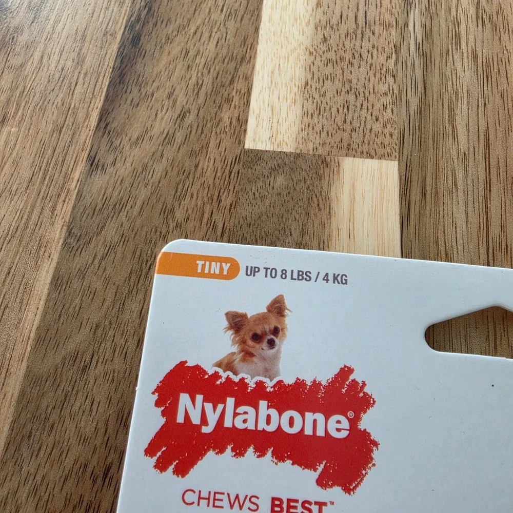 Nylabone FlexiChew Tiny Dog Toy 2 Pack Peanut Butter Bacon Flavored Bones 3